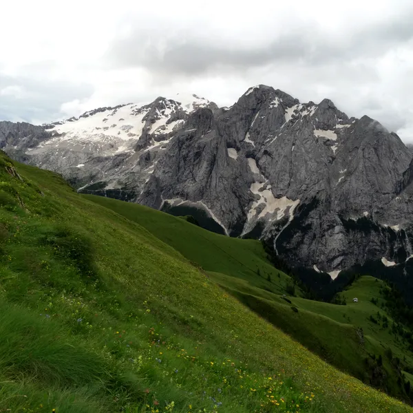 The Marmolada seen from the Viel del Pan path (Bindelweg)
