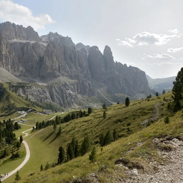 Passo Gardena below the Sella walls