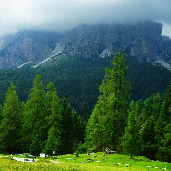 Massive vertical rock face of Monte Civetta Moiazza Sud wall