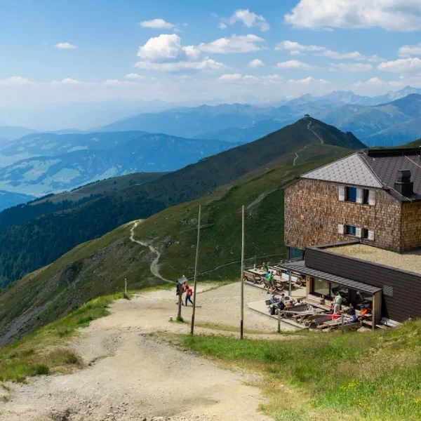 Sillianer Hutte on the Carnic Alps ridge along the Austria-Italy border